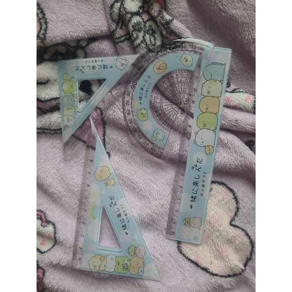 Sanrio Sumikko Gurashi Stationary Ruler Set of 4 Cutecore School Bag Supplies - Picture 2 of 3